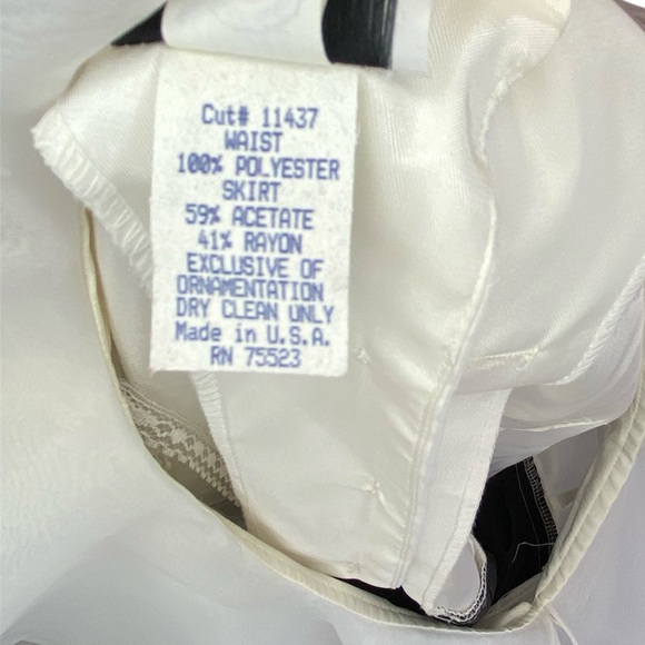 NWT Vintage Cocktail Dress Women’s Size 14 Black White Ruffles Party Holiday 80s - Picture 10 of 10